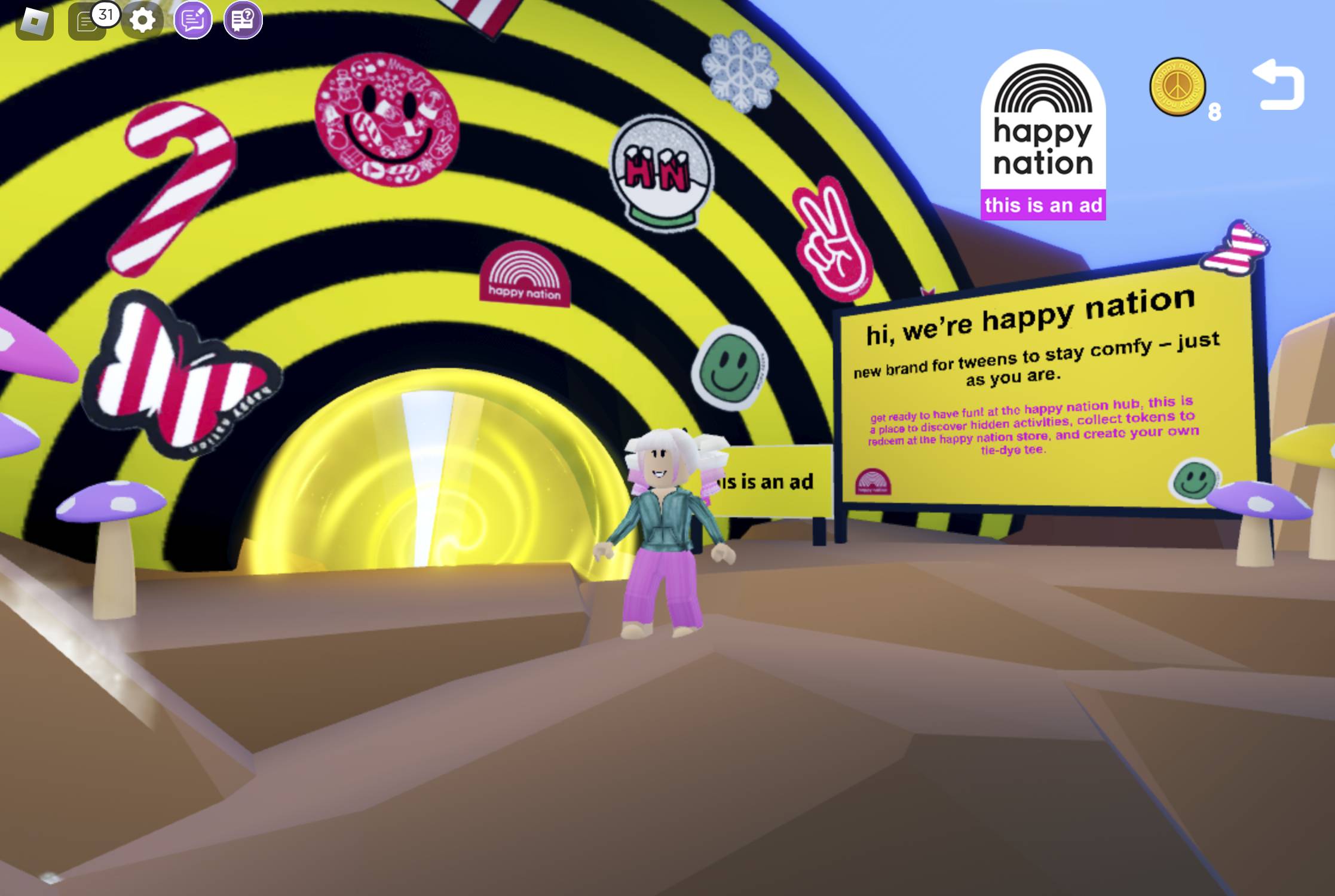 VS&Co's Happy Nation playable area in Roblox