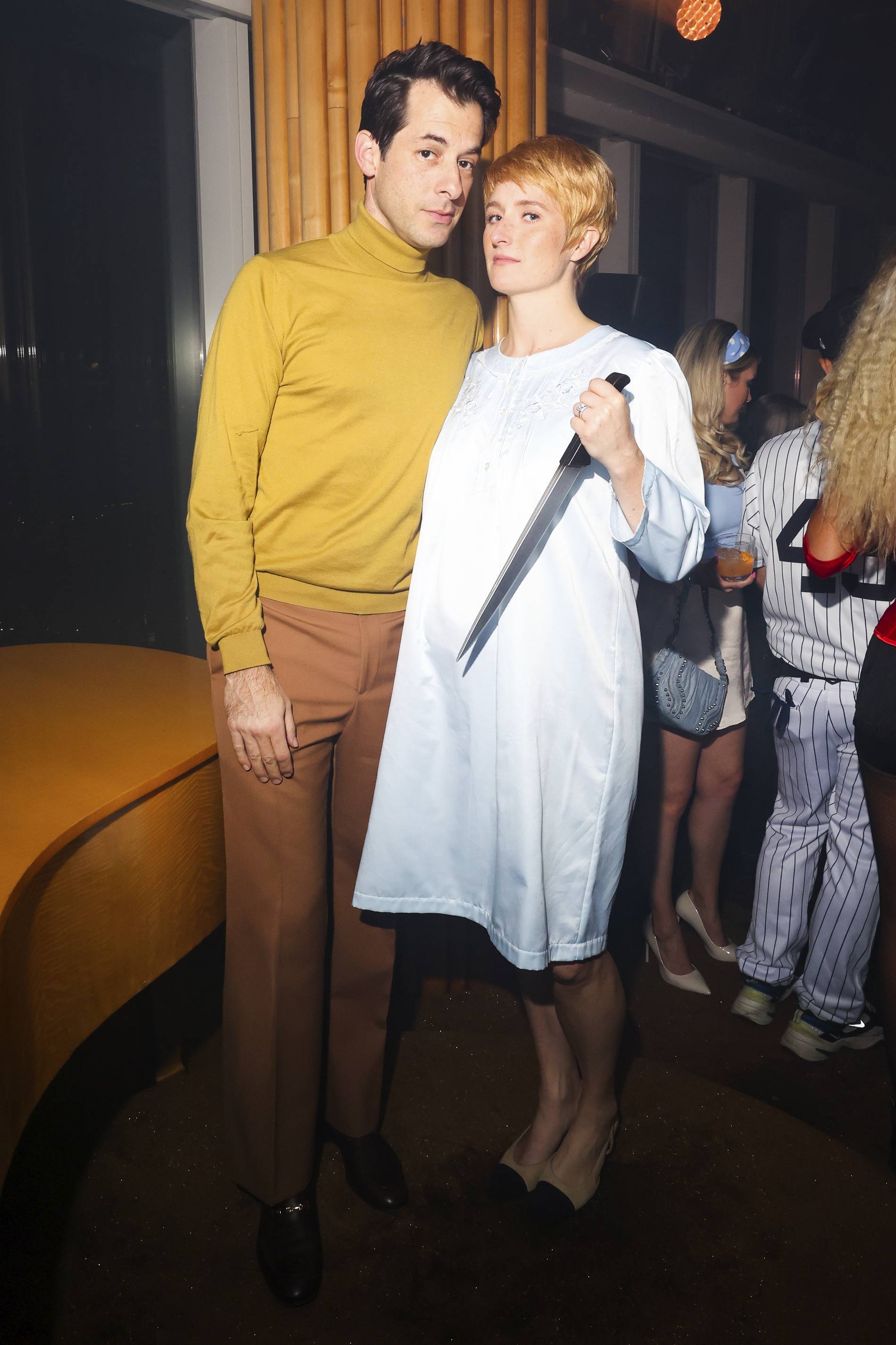 Mark Ronson and Grace Gummer pose in costume at the standard halloween party 2022
