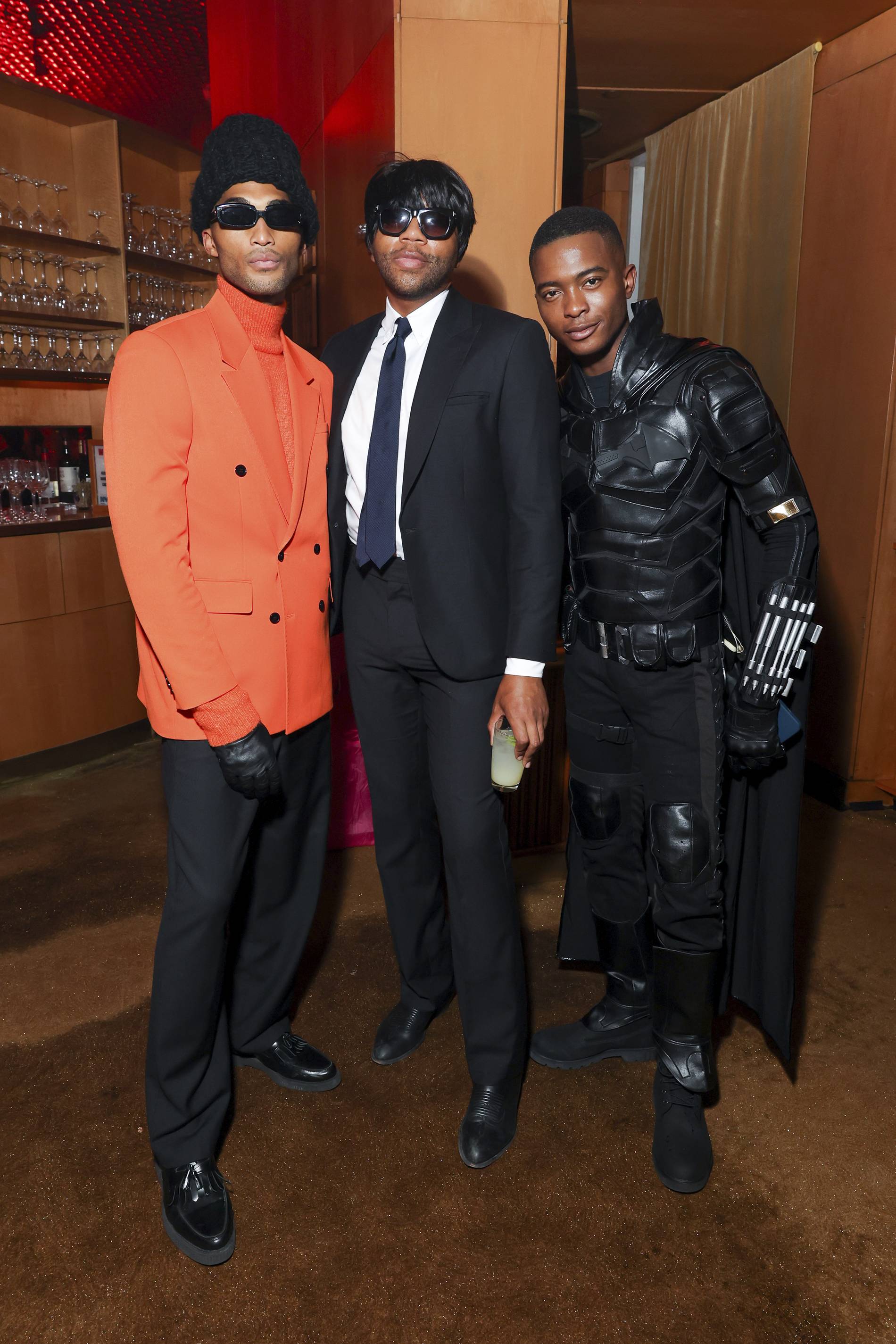 Jovel Royston, Brandon Murphy and Igee Okafor in costume at the standard halloween party 2022