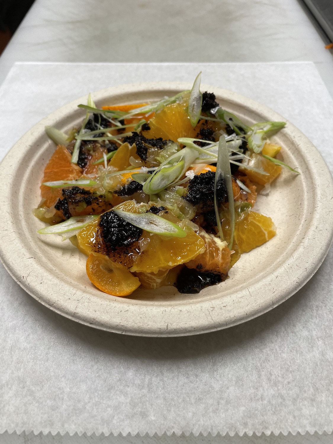 citrus salad with xo from fat choy in nyc