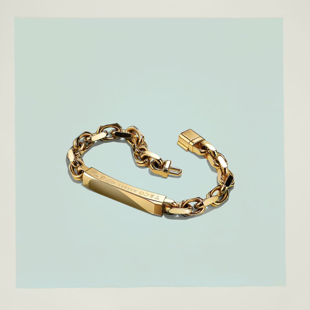 tiffany 1837 makers id chain bracelet in 18k gold