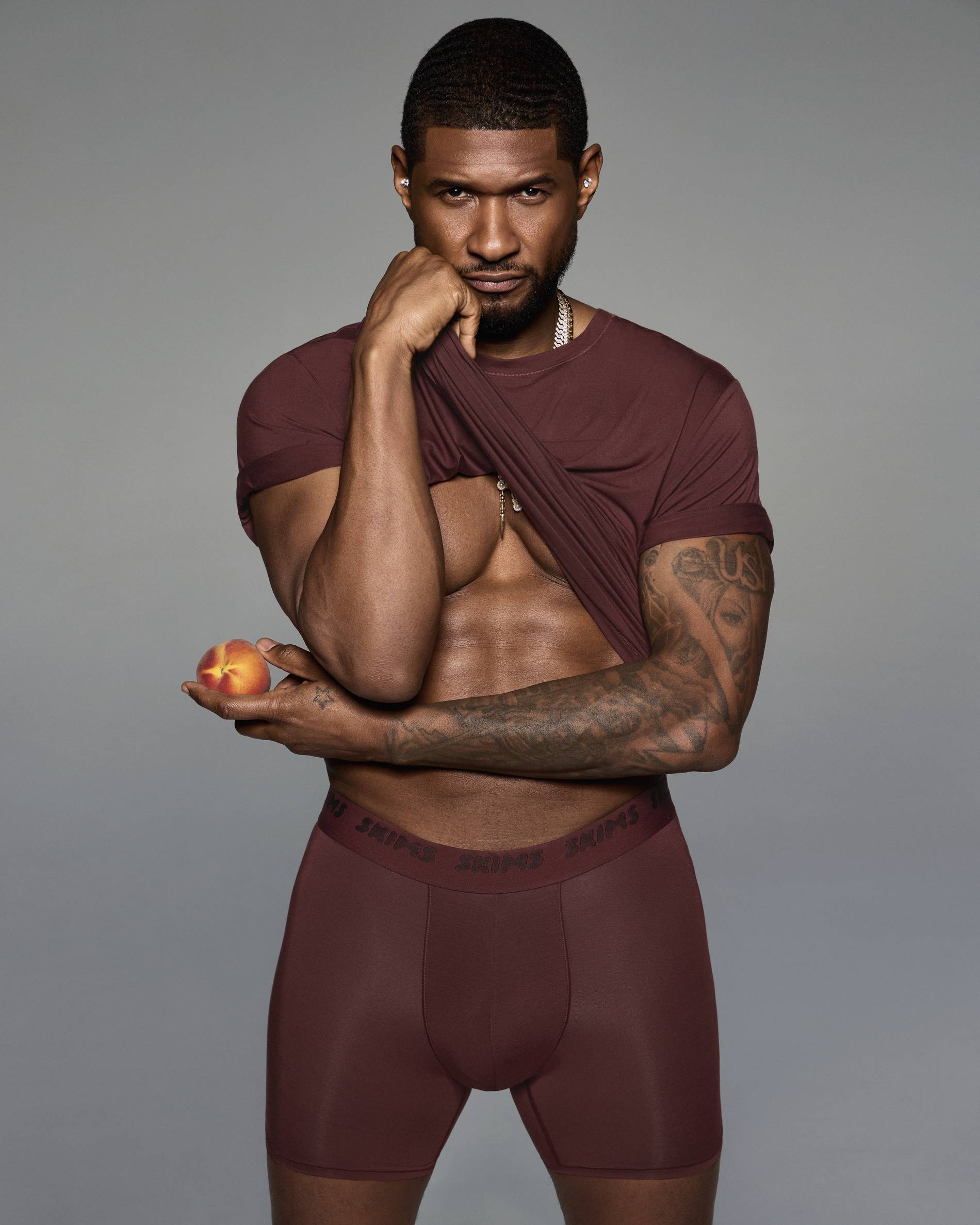 usher 2024 skims mens launch campaign