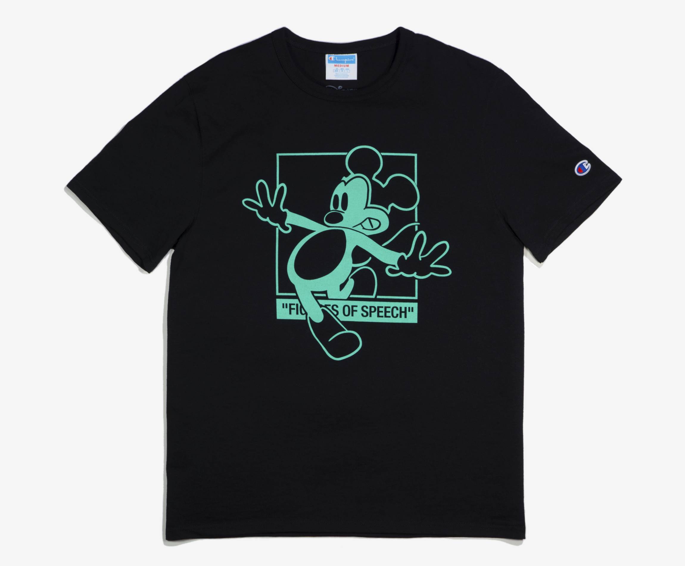 virgil abloh mickey mouse drawing sweat t-shirt design from "figures of speech" exhibit at Brooklyn Museum