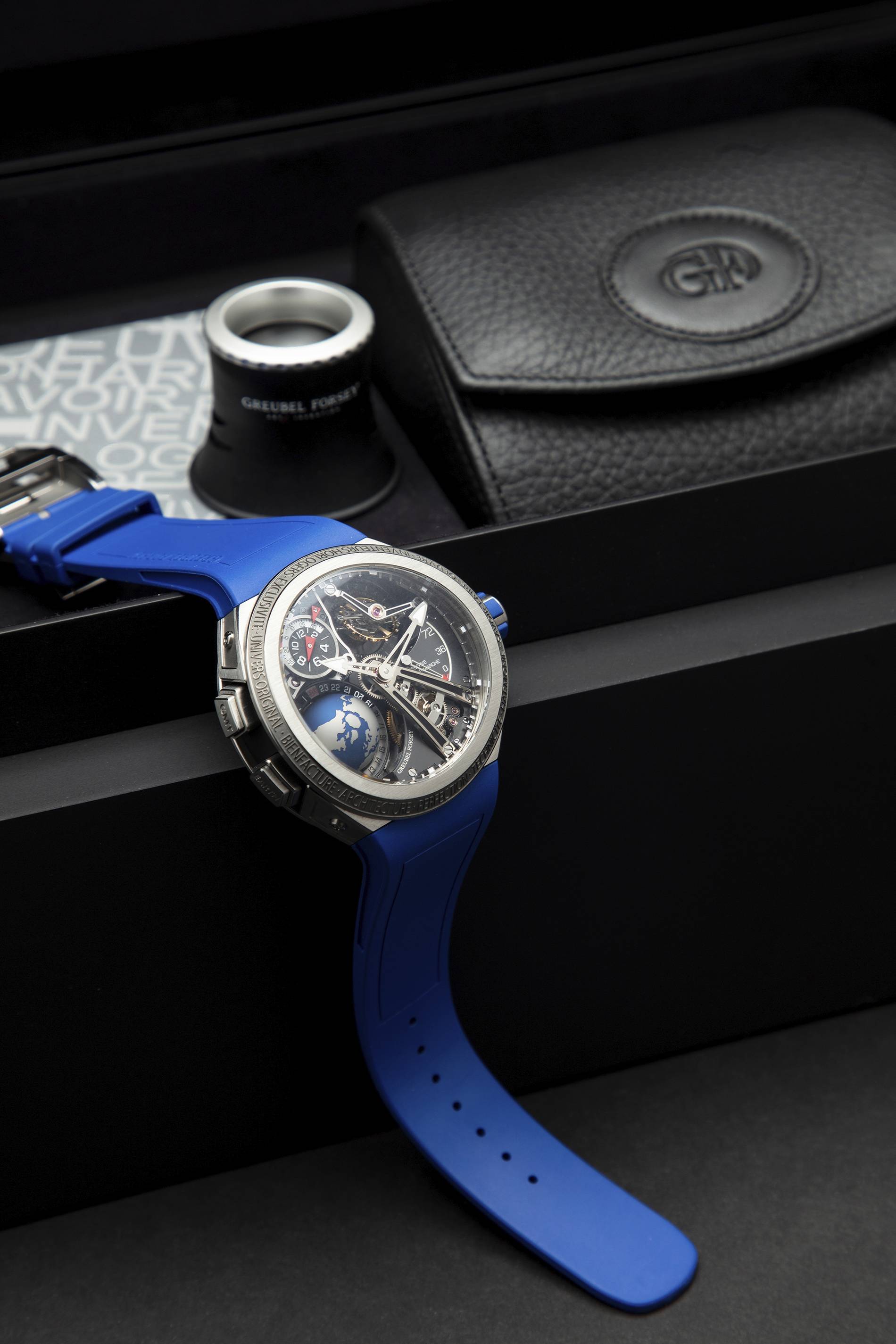 Greubel Forsey GMT Sports watch in blue